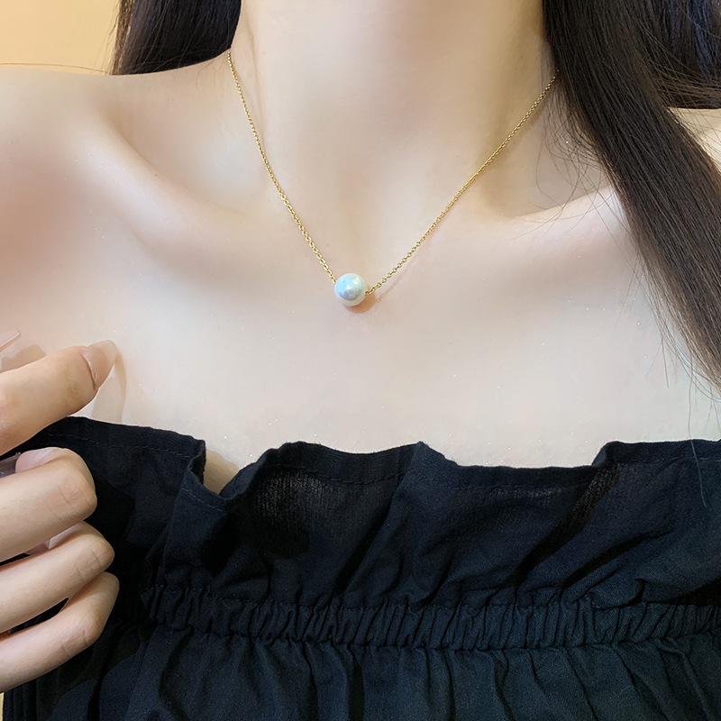 สร้อยคอโซ่ มีจี้มุกประดับ สไตล์โบฮีเมียน วินเทจ สไตล์เกาหลี เครื่องประดับสำหรับผู้หญิง