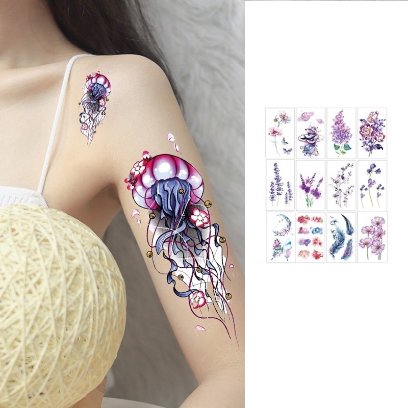 ใหม่ สติกเกอร์รอยสัก รูปสัตว์และพืช ขนาดเล็ก สวยงาม COCOJEWELRY