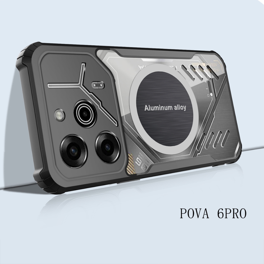 ปลอกสําหรับ Tecno Pova 6 Neo กรณี Graphene การกระจายความร้อนป้องกัน Anti Drop Esports สําหรับ Tecno Pova 6 5 4 Pro, Pova6 Pova Neo 3 2 ฝาครอบ