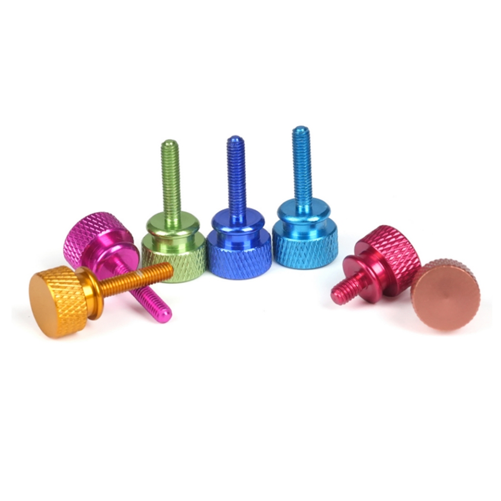 M5 มือ Thumb สกรู Hand Grip Knob Bolts DIY Anodized อลูมิเนียมสลักเกลียวสําหรับ PC คอมพิวเตอร์แผงด้านข้างที่มีสีสัน - รูปที่ 2