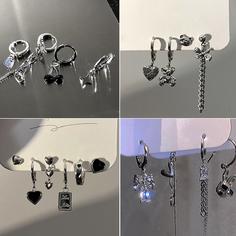 ใหม่ ต่างหูสตั๊ด รูปหัวใจ เรียบง่าย สําหรับผู้หญิง COCOJEWELRY