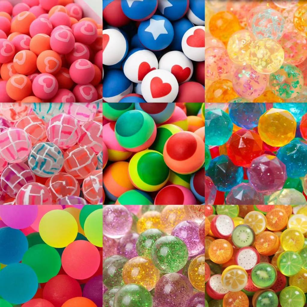 30mm 100PCS Elastic Ball gashapon เครื่องของเล่น Ball เด็กกล่องตาบอดเครื่อง Elastic Rubber Ball