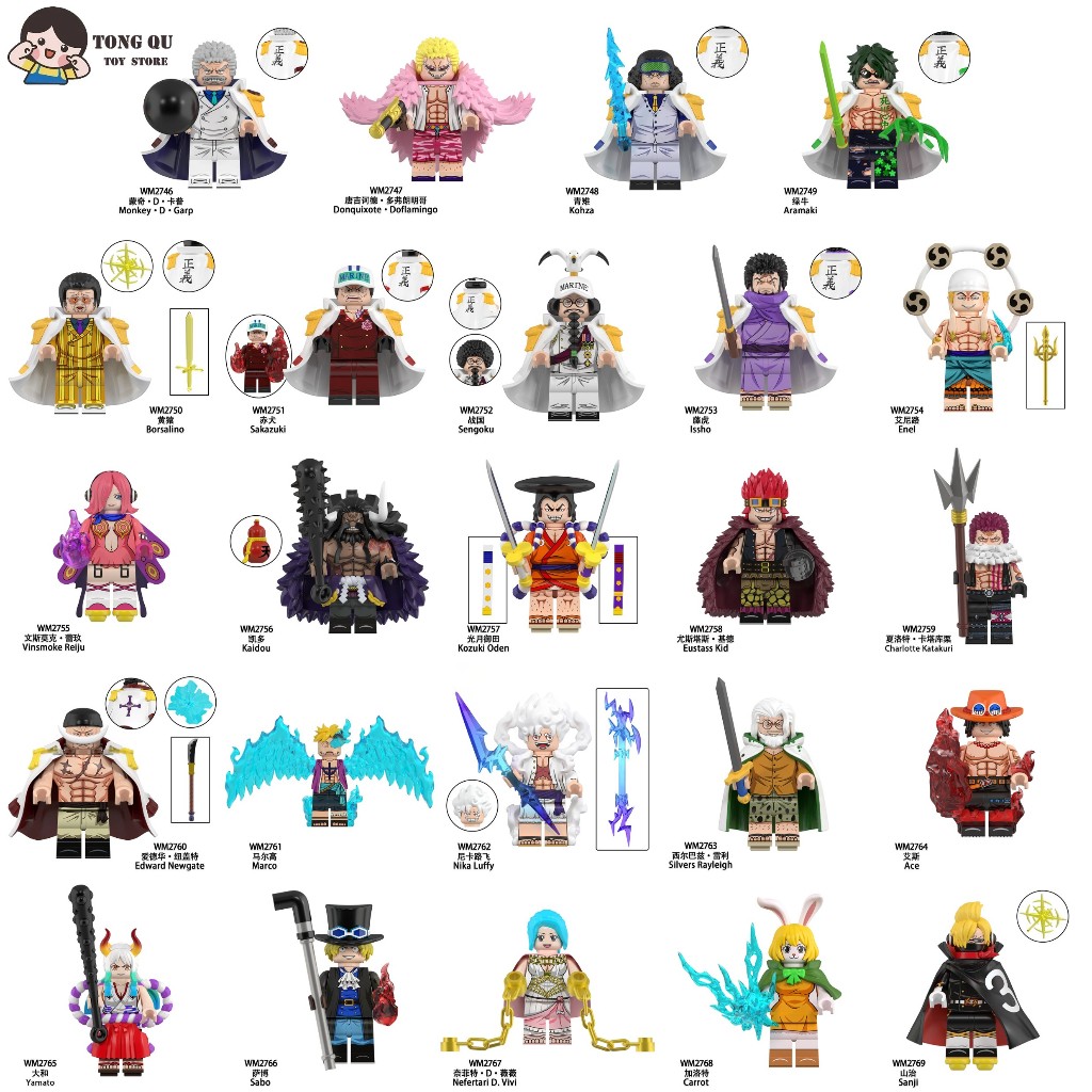 One PIECE Minifigures Luffy Building Block ตุ๊กตาคอลเลกชันรุ่นของขวัญวันเกิดของเล่น