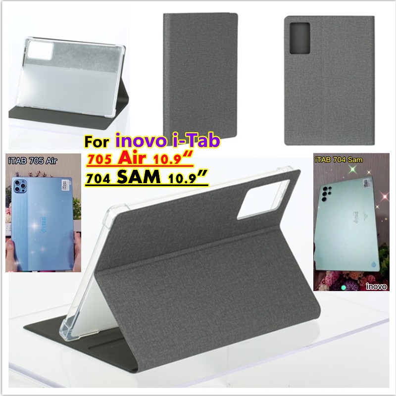 For inovo i-Tab ITAB 705 Air 10.9 ITAB 704 SAM 10.9  inch Lighter Thinner Leather Case Soft TPU Cove