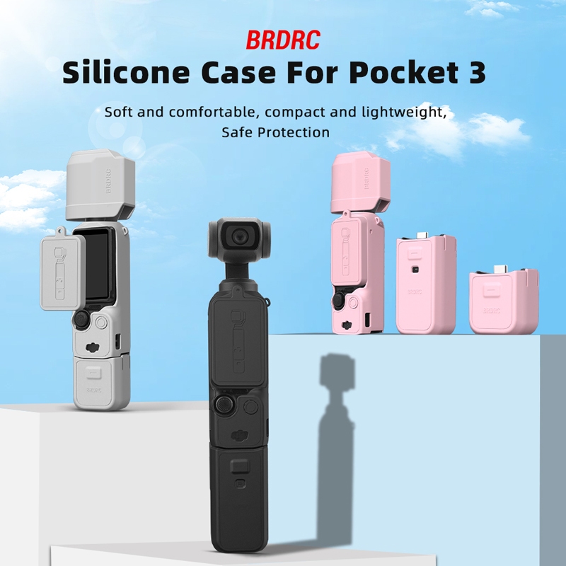 เคสซิลิโคน ป้องกันเลนส์กล้อง อุปกรณ์เสริม สําหรับ DJI OSMO POCKET 3
