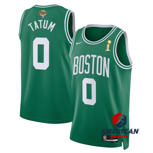 ผู้ชาย 2024 เสื้อบาส NBA Jersey Finals Champions Boston Celtics Jayson Tatum เสื้อนักบาสเก็ตบอลสีเขียว