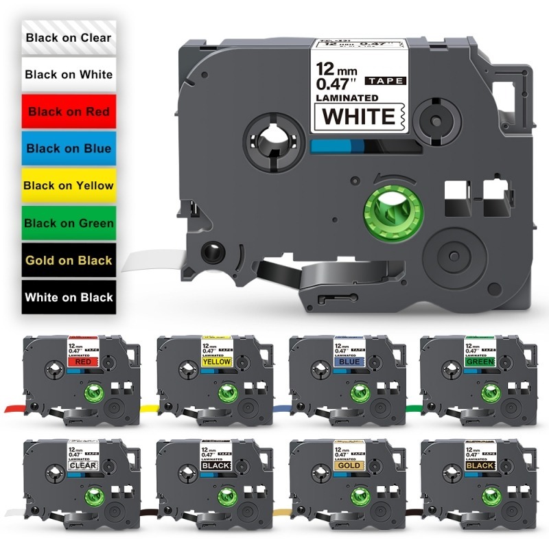 Tze231 ใช้งานร่วมกับ Brother TZe เทป 6/9/12/18/24 มม.TZe231 TZe221 TZe631 สําหรับ Brother P-Touch เทปฉลากลามิเนตเทป Strong กาวเติมเทปสําหรับ Brother Label Maker P-Touch