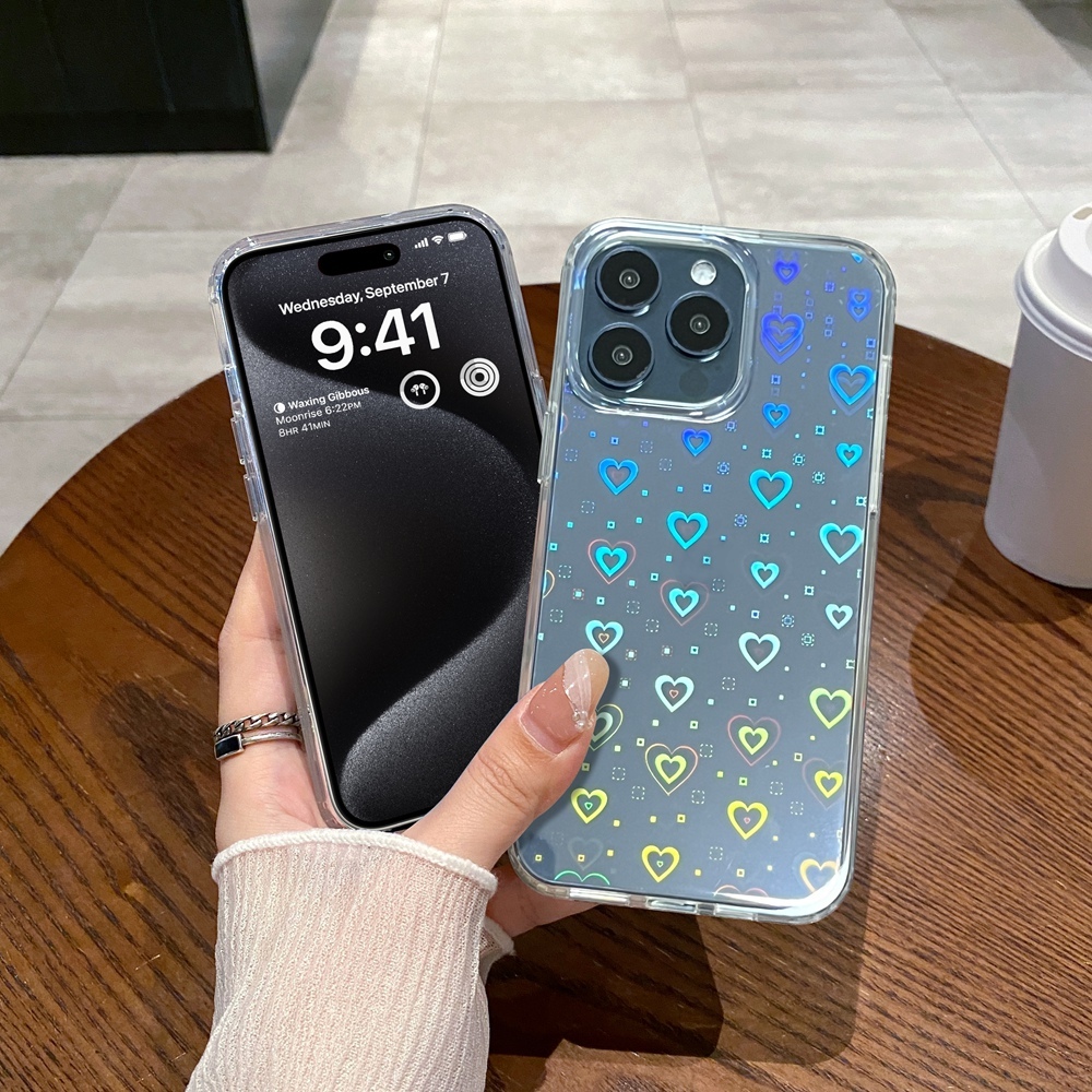 Love รูปแบบเคสโทรศัพท์ใสสําหรับ iPhone 17 16 14 15 Plus 13 12 Pro Max 11 16e 17e Air PC + TPU พร้อมเชือกเส้นเล็กรู ราคา ถูกที่สุด ดีลบีเคเค แกลเลอรีภาพที่ 7