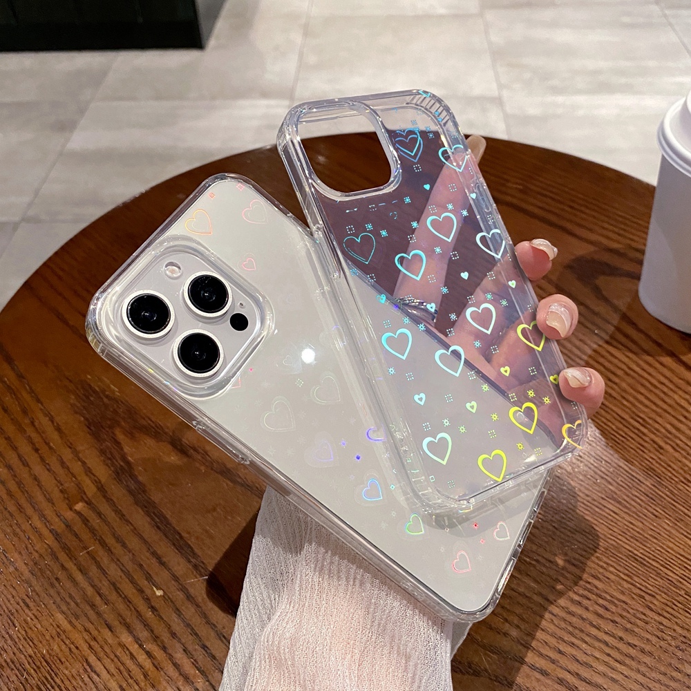 Love รูปแบบเคสโทรศัพท์ใสสําหรับ iPhone 17 16 14 15 Plus 13 12 Pro Max 11 16e 17e Air PC + TPU พร้อมเชือกเส้นเล็กรู ราคา ถูกที่สุด ดีลบีเคเค แกลเลอรีภาพที่ 4