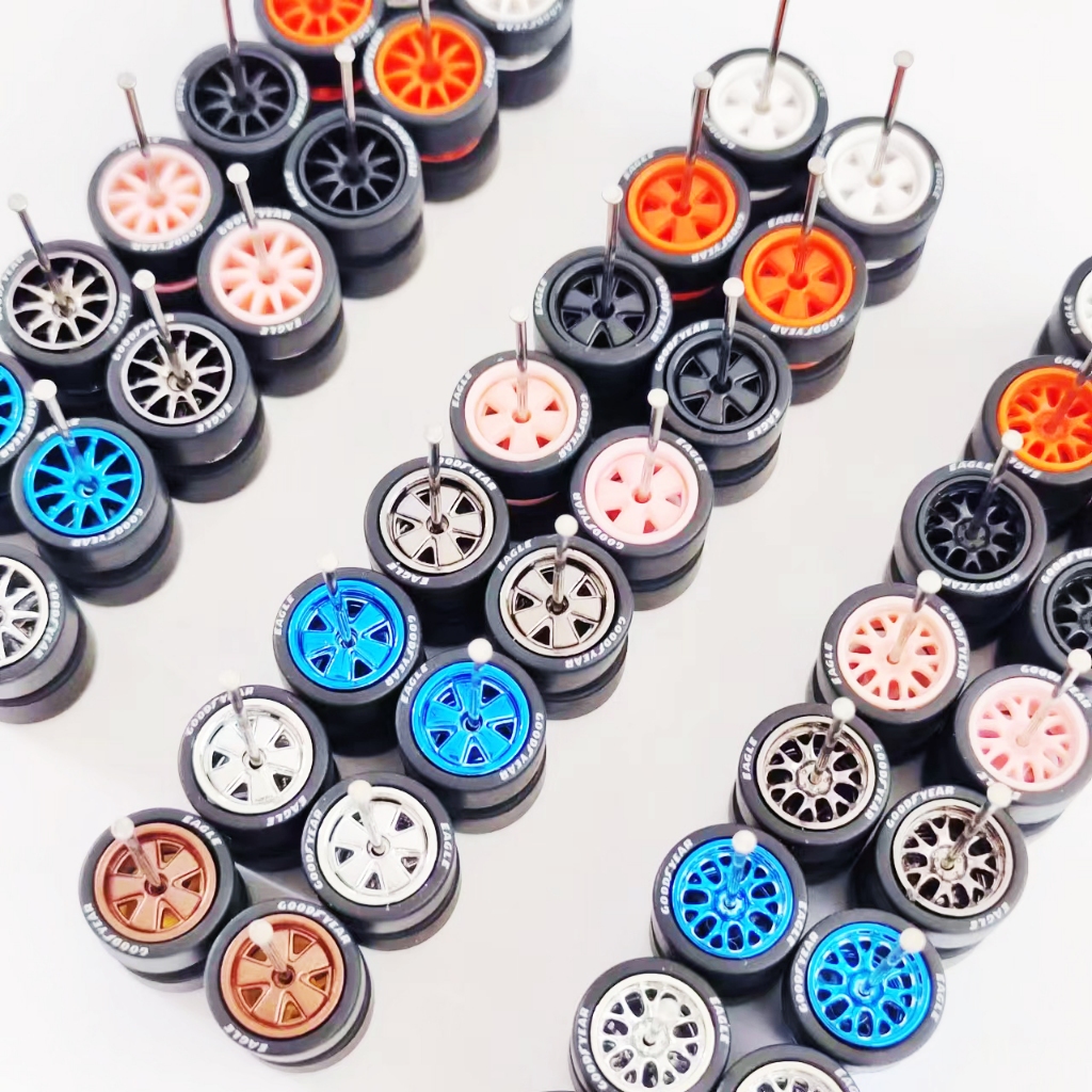 1/64 ล้อและยาง 10.7 มม.ยาง Tyres ขอบ CE28 BBS LMR FUCHS อะไหล่สําหรับ 1:64 HW รถDiecastรุ่น