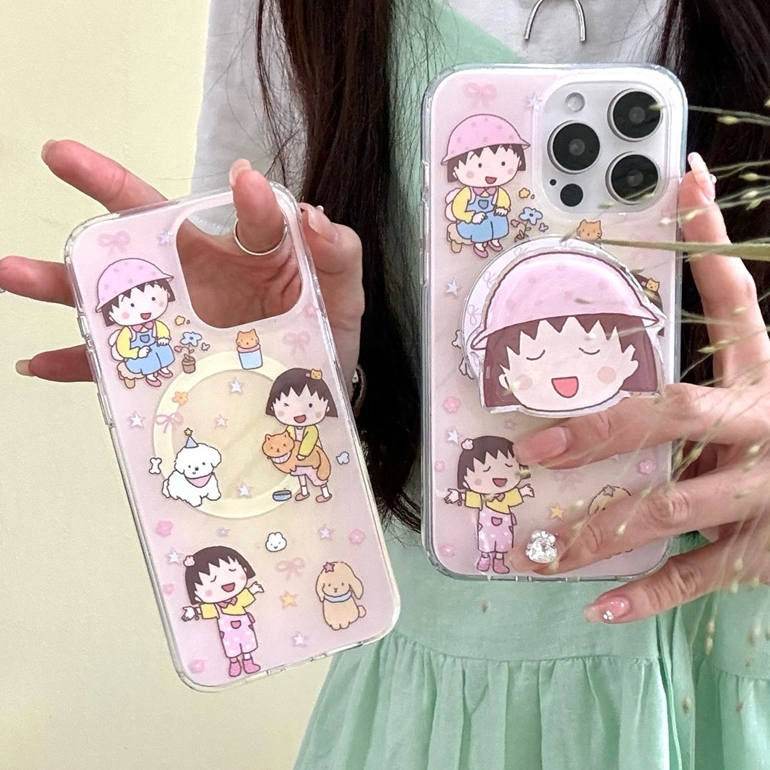 สําหรับ iphone case 15 Pro Max 14 Pro Max 13 Pro Max 12 Pro Max อะคริลิคแม่เหล็ก + รองรับแม่เหล็ก เคสโทรศัพท์มือถือ