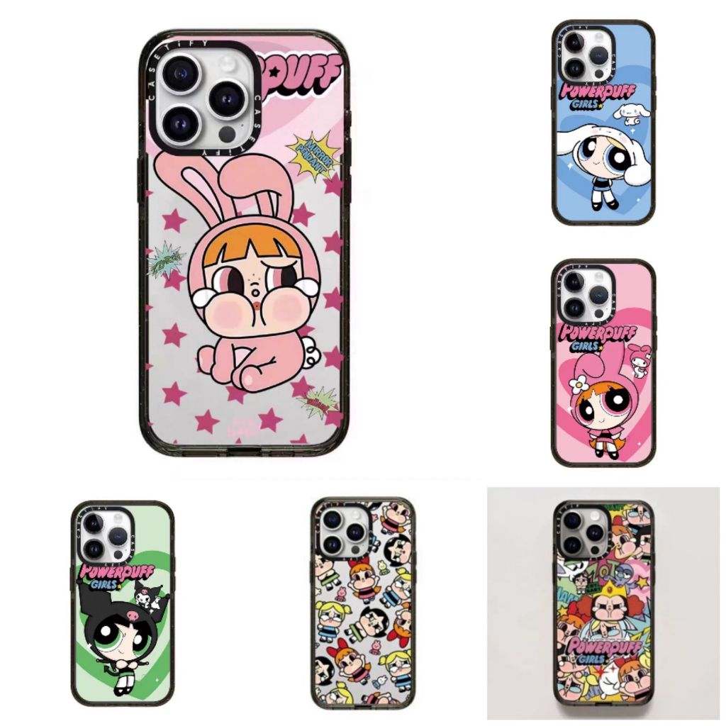 สุดคุ้ม นิ่ม,X-16 Series ทุกรุ่น,เต็มหน้าจอ Crybaby Powerpuff Girls Phone Cover,สําหรับiPhone 16Promax 16Pro 16Plus 16 15 14 13 12 11 Xsmax XR X 7P 7