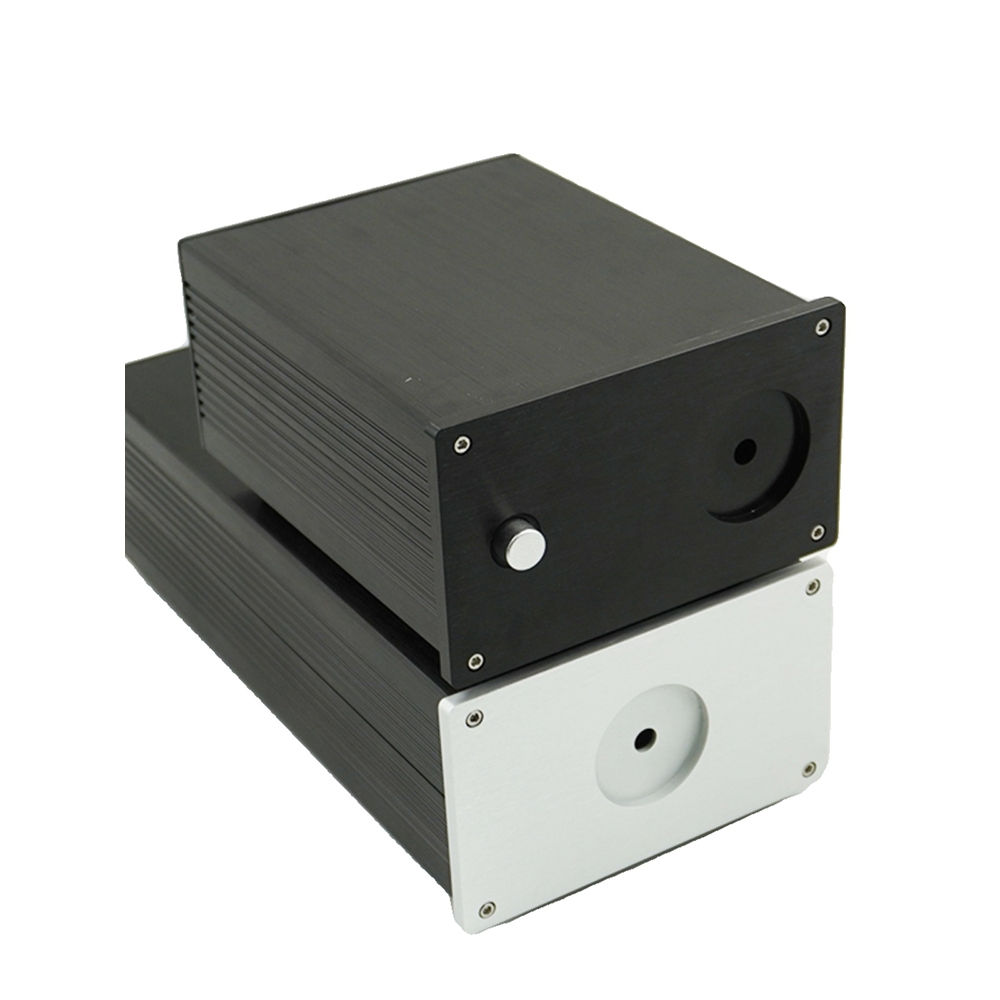 1 ชิ้นอลูมิเนียม DAC หลอดเครื่องขยายเสียงแยกแหล่งจ่ายไฟ Enclosure Mini AMP 126 กรณีแชสซี Preamp กล่อ