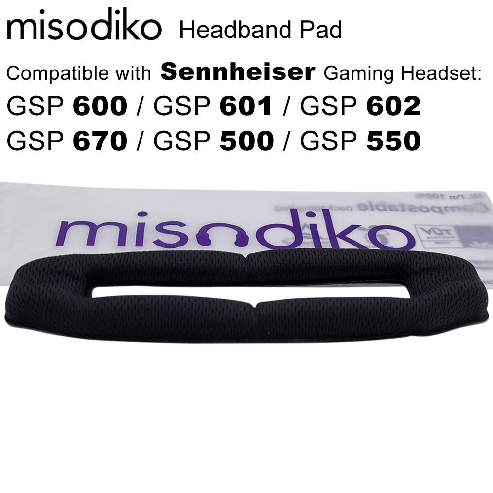 Misodiko Headband Pad สําหรับ Sennheiser GSP 67/ 600/ 601/ 602/ 500/ 550 ชุดหูฟังสําหรับเล่นเกม