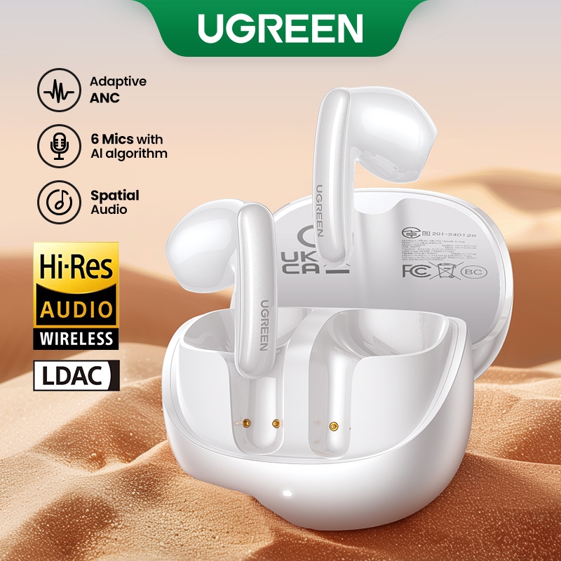 Ugreen Choice H6 Pro Adaptive Active Noise Cancelling Earbuds LDAC Hi-Res Audio หูฟังไร้สายบลูทูธหูฟังชุดหูฟัง