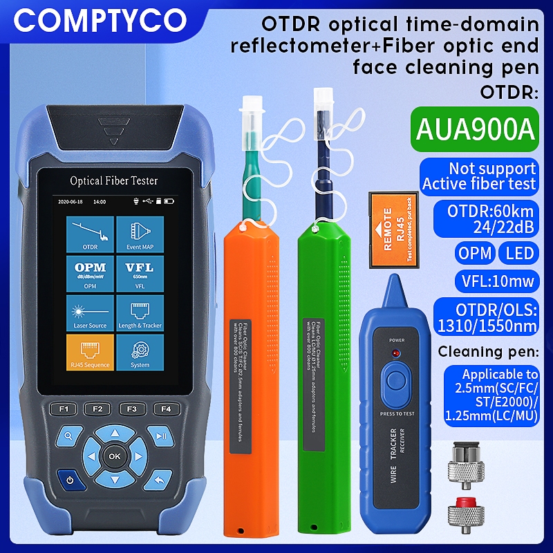 COMPTYCO มินิโปร OTDR Reflectometer 9 ฟังก์ชั่นใน 1 อุปกรณ์ OPM OLS VFL Event Map RJ45 Ethernet สายเคเบิลลําดับติดตามระยะทาง