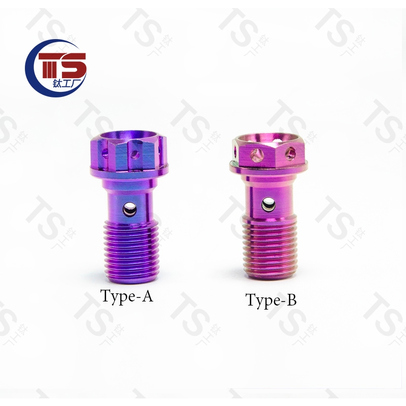 Ts M10 สกรูท่อน้ํามันเบรกคาลิปเปอร์ ไทเทเนียมอัลลอย M10X1.0P 1.25P