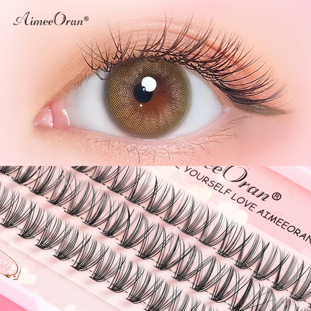 Aimeeoran ขนตาปลอม 20D สามแถว ละลายร้อน ขนตาปลอม