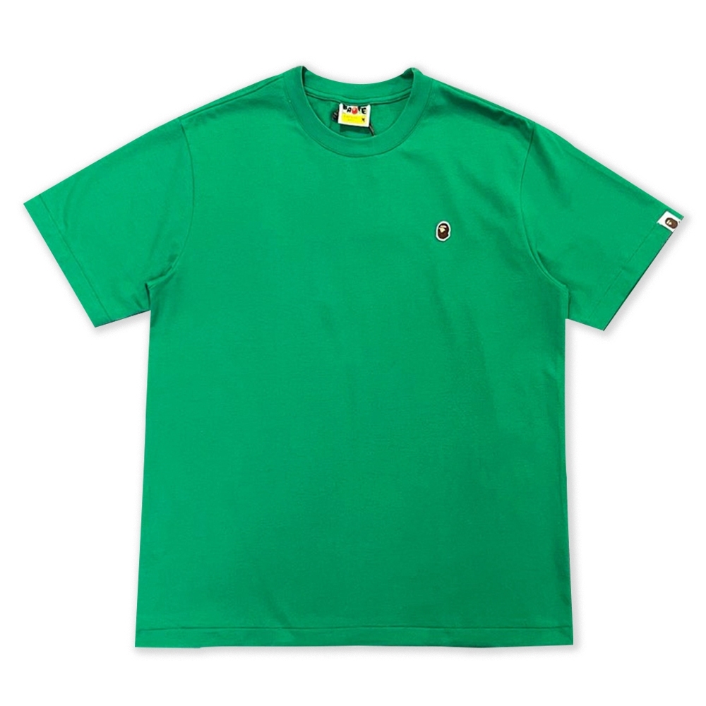 Bap2 classic ape ลายป้ายโลโก้หน้าอกเสื้อยืดคอกลมผ้าฝ้ายผู้ชายและผู้หญิงที่มีป้ายเดียวกัน + ป้าย