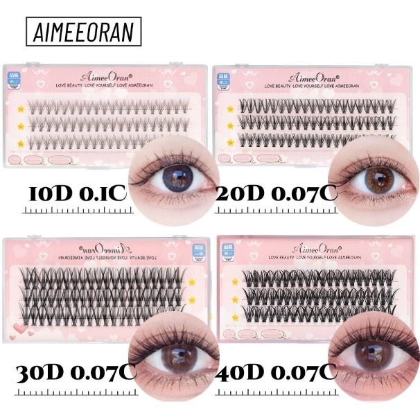 ซื้อ 5 ชิ้นแถมกาว+แหนบ10D/20D ขนตาปลอม D Curl ขนตาธรรมชาติ Extensions ชุด 60 3D ขนตา Fishtail ธรรมชาติ