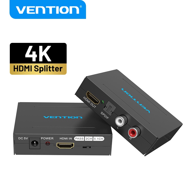 Vention HDMI Audio Extractor 4K HDMI เป ็ น HDMI Optical SPDIF RCA L/R Extractor Converter Audio Splitter