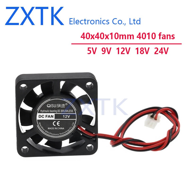 40x40x10 มม.4010 พัดลม 5V 9V 12V 18V 24V โวลต์Brushless DC พัดลมสําหรับฮีทซิงค์ cooler Cooling หม้อน้ําสําหรับ 3d เครื่องพิมพ์อะไหล่พัดลมระบายความร้อน