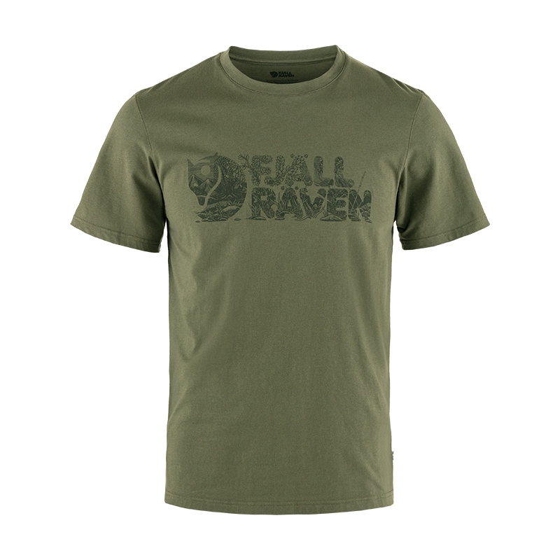 Fjallraven กีฬากลางแจ้งเสื้อยืดแขนสั้นพิมพ์ลายสบายผู้ชาย 20219
