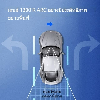 SEAMETAL กระจกมองหลังในรถ มุมมองกว้าง เลนส์มุมกว้าง กระจกมองหลัง HD แบบลดแสงสะท้อน ติดตั้งง่าย