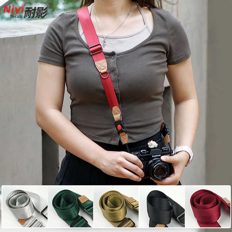 สายคล้องไหล่กล้องความยาวปรับ Universal กว้างกด Released Quick Released ผ้ายาวสําหรับ sony canon nikon fujifilm