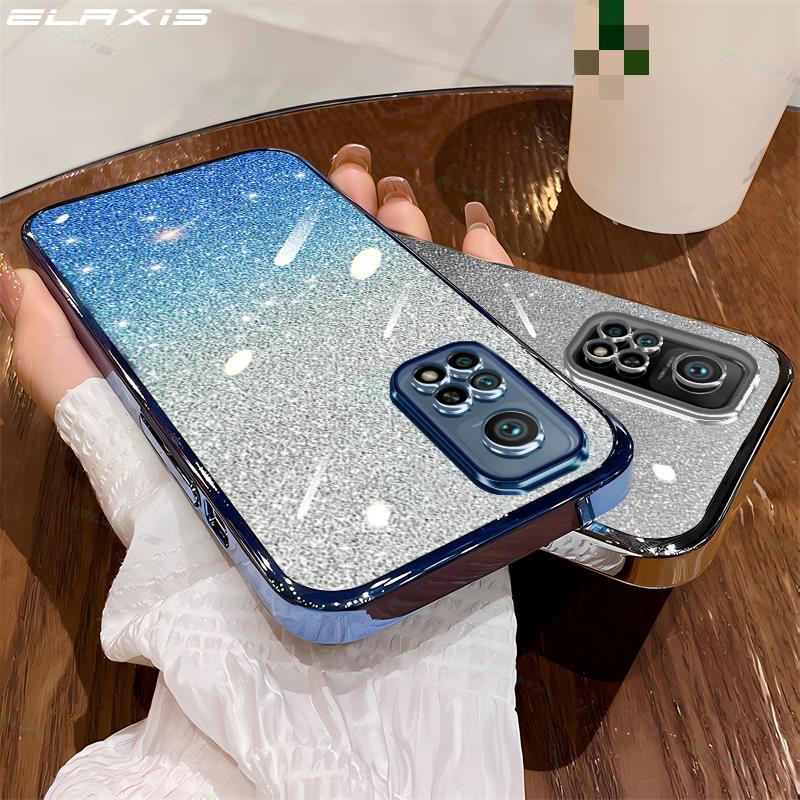 ELAXIS Soft TPU สําหรับ Xiaomi Mi 10T/Mi 10T Pro เคสโทรศัพท์ Gradient Glitter เลนส์ป้องกันกล้องปกหลัง ES018