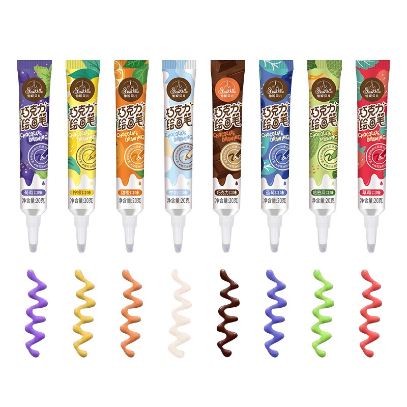 8รสชาติกินช็อคโกแลตเขียนปากกาคุกกี้เค้กช็อคโกแลต มาการอง ฟองดอง ตกแต่งเครื่องมือ ทําเอง อุปกรณ์ครัว