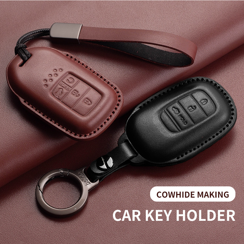 เคสกุญแจรีโมทรถยนต์  อุปกรณ์เสริม สําหรับ Honda Civic RS CR-V HR-V VEZEL JAZZ Accord Jade Crider Odyssey Gen Vezel Freed Pilot FE ของแต่งรถยนต์ พวงกุญแจ