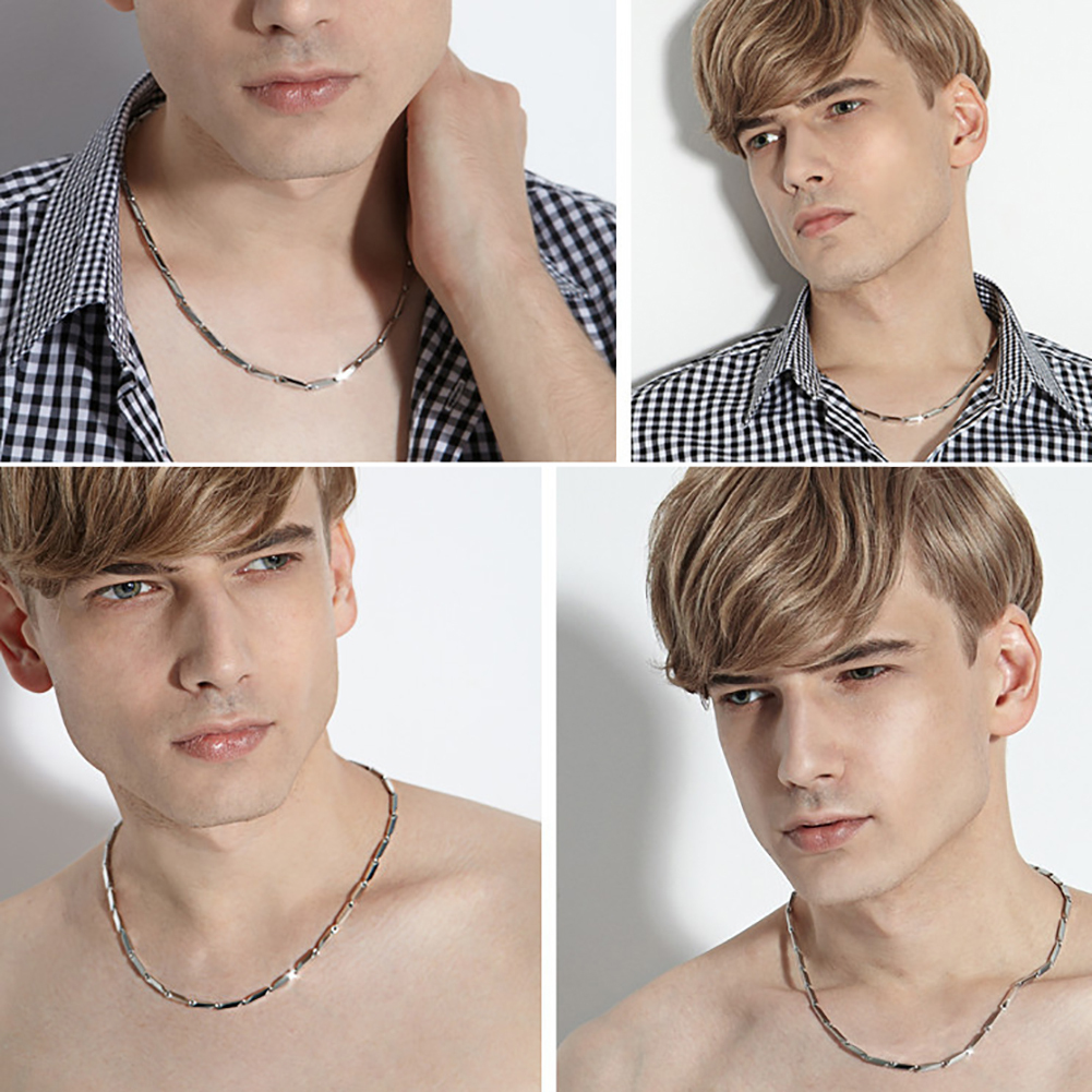 TIMEKEY สร้อยคอ สายโซ่เหล็กไทเทเนียม แฟชั่น สำหรับผู้ชาย