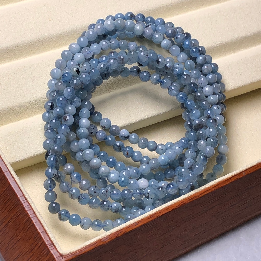 Aquamarine 3Loop Bracelet - The Fresh Ocean Dream on the Wrist 4mm