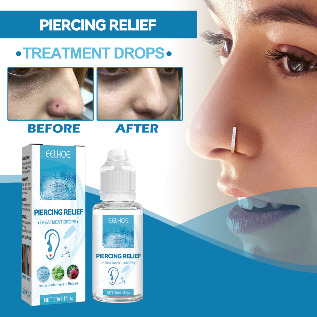 30ml Piercing Aftercare Bump Keloid Treatment Relief Drops Hydrating Soothing-&&*