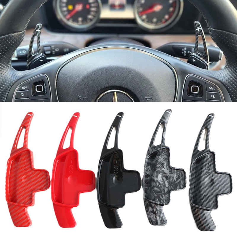 Mercedes Benz พวงมาลัยคาร์บอน Paddle Shift Cover C Class W205 A Class W176 GLC W213 CLA250 A200 A250
