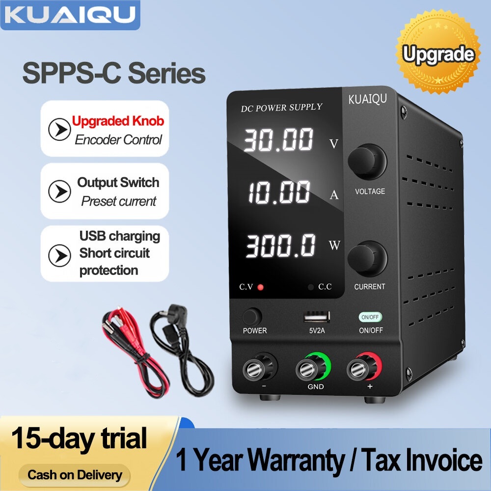KUAIQU Dc Power Supply พาวเวอร์ซัพพลาย DC 12V 24V 48V 60V 5A 120V 30V 10A ปรับได้ สําหรับซ่อมแซมโทรศ