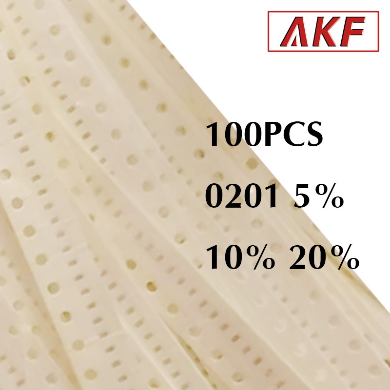 100PCS 0201 5% 10% 20% ตัวเก็บประจุ 12pF 33pF 100pF 1NF 10NF 100NF 1UF SMD 6.3V 10V 16V 50V