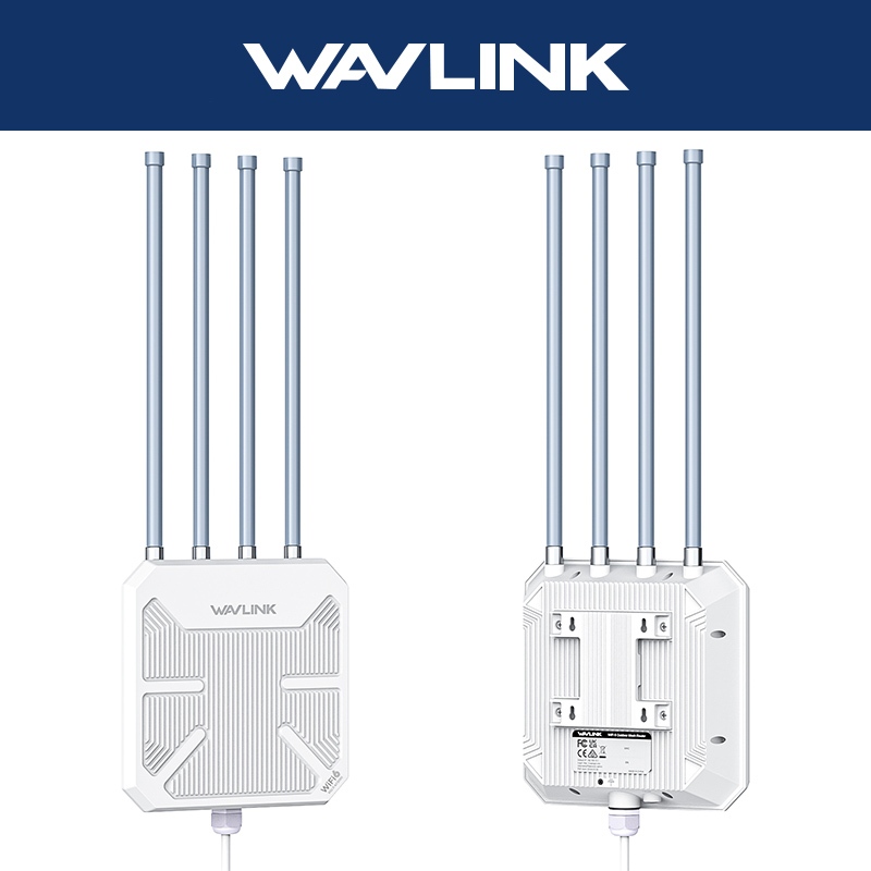 Wavlink AX3000 จุดเชื่อมต่อกลางแจ้งเราเตอร์ไร้สาย Wifi Extender ระยะไกล 4x8dBi เสาอากาศพร้อม POE