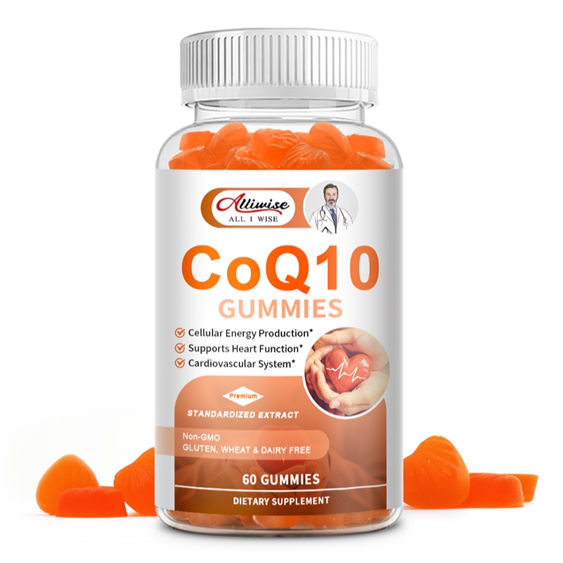 Alliwise Coq10 อาหารเสริม Coenzyme q10 Gummies เพื่อสุขภาพหัวใจ, พลังงาน, สารต้านอนุมูลอิสระ, สุขภาพสมองและความจํา, ความรู้ความเข้าใจและหลอดเลือดหัวใจ