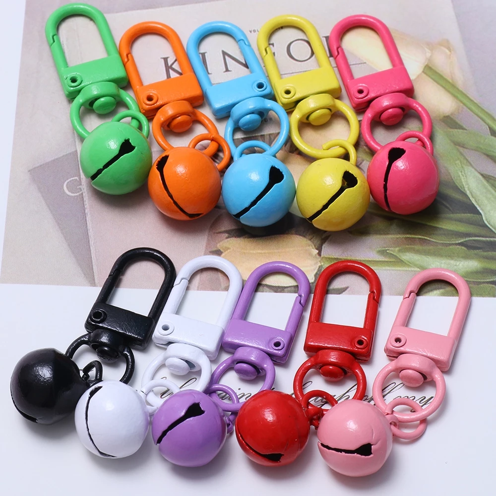 1 ชิ้นพวงกุญแจขนาดเล็ก Bell DIY เครื่องประดับทําอุปกรณ์เสริม Keyfob Charm โลหะแยกแหวนสําหรับพวงกุญแจจี้
