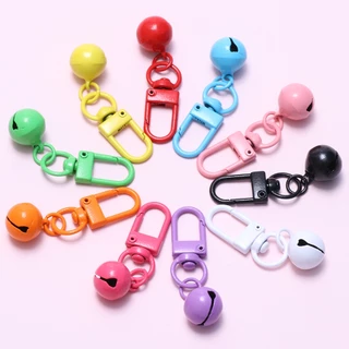 1 ชิ้นพวงกุญแจขนาดเล็ก Bell DIY เครื่องประดับทําอุปกรณ์เสริม Keyfob Charm โลหะแยกแหวนสําหรับพวงกุญแจจี้