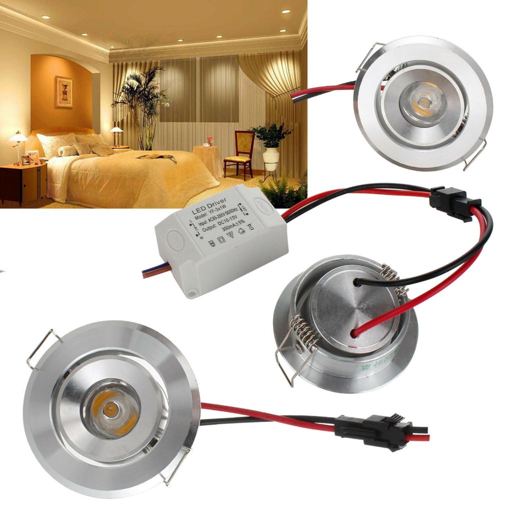 Led โคมไฟเพดานแบบฝังลง Mini COB LED โคมไฟเพดานแบบฝังดาวน์ไลท์หลอดไฟ 3W Spot Lamp