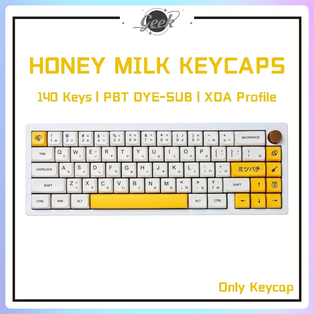 Honey Milk Thai Keycaps XDA Profile PBT Dye-sub Keycap แป้นพิมพ์กลไก Keycaps