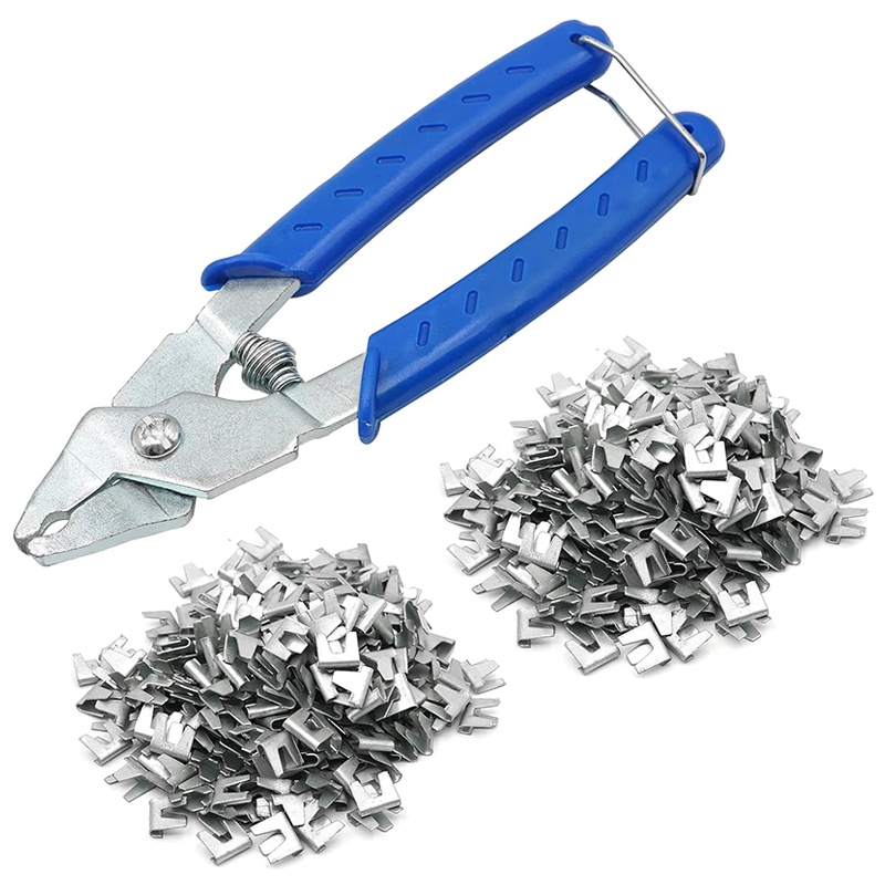 คลิปล็อคกรง ลวดเย็บกรงไก่ ตัว M ลวดเย็บกรงสัตว์เลี้ยง คีมบีบลวด ลูกแม๊กเย็บกรงนก 100อัน - รูปที่ 2