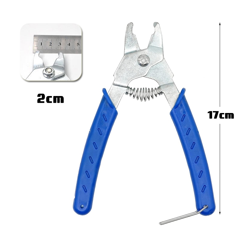 คลิปล็อคกรง ลวดเย็บกรงไก่ ตัว M ลวดเย็บกรงสัตว์เลี้ยง คีมบีบลวด ลูกแม๊กเย็บกรงนก 100อัน - รูปที่ 3