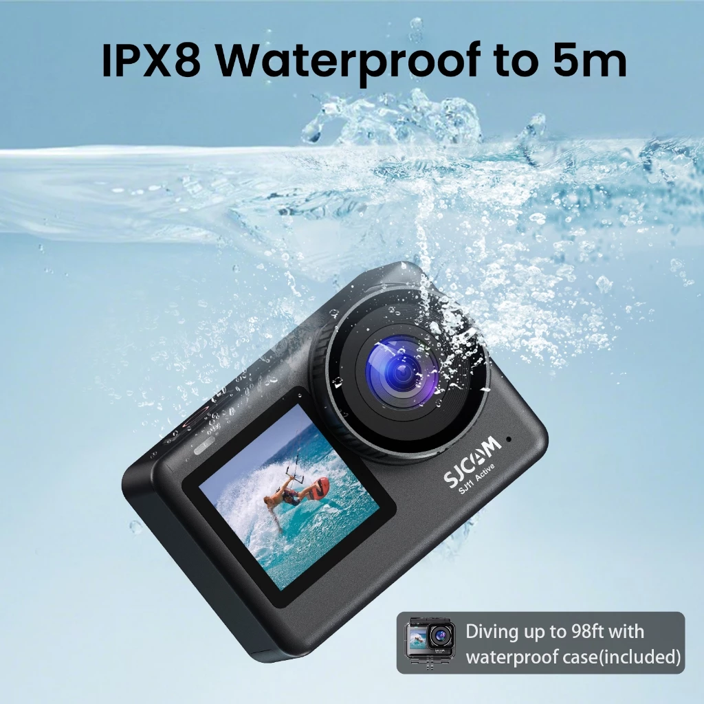 Sjcam SJ11 กล้องแอคชั่นแคมเมรา 4K, ใต้น้ํากันน้ํา 5M, กล้องติดหมวกกันน็อคมอเตอร์ไซค์, การป้องกันการสั่นไหว OIS+EIS, Ultra FOV พร้อม Active HDR, 5G WiFi, thumbnail 3