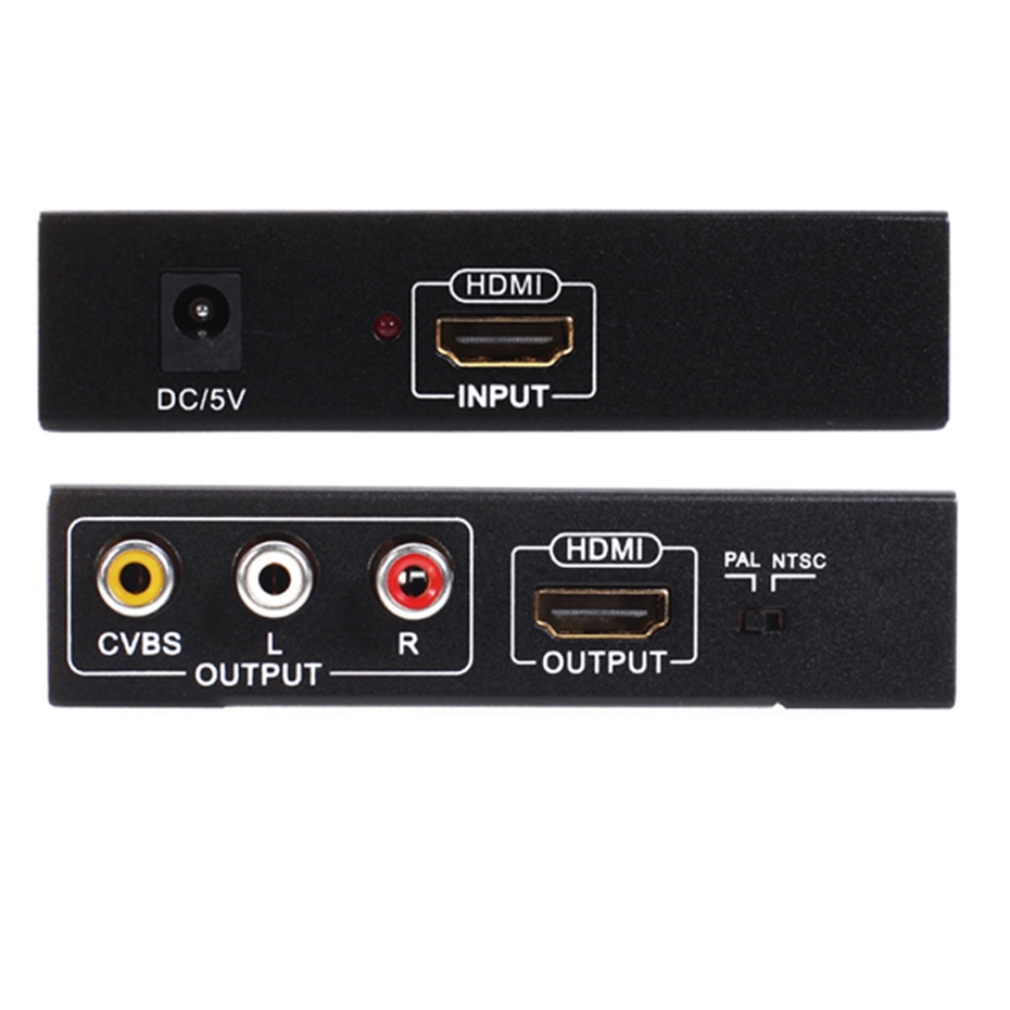 4K HDMI เข้ากันได้กับ AV HDTV Converter 1080P 60hz CVBS RCA คอมโพสิตวิดีโอ 2 In 1HDMI-เข้ากันได้กับ SplitterMonitor ทีวีโปรเจคเตอร์