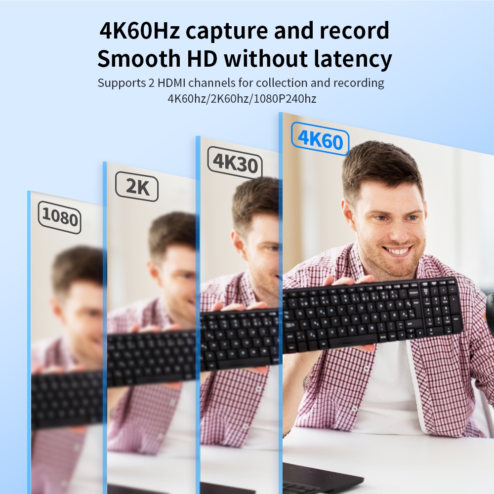 Acasis Dual Channel Video Capture Card HDMI Switch USB3.0 4K60fps เกม Live Box Recorder สตรีมมิ่งสด Streams บันทึกวิดีโอสําหรับ Ps3 Ps4 Xbox One 360 Wii U Nintendo Switch