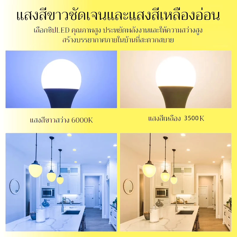 หลอดไฟ LED Bulb 5W-24W แสง 6500K/3000K thumbnail 7